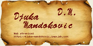 Đuka Mandoković vizit kartica